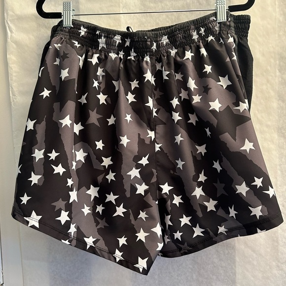 Nike Running shorts Black, White & Grey Star Athletic Lined Shorts Sz-2X. L13 - Picture 5 of 14